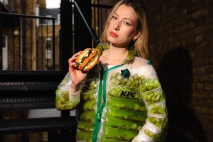 KFC Manufactures Drinkable Pickle Puffer Jacket For UK Menu Launch kfc pickle puffer