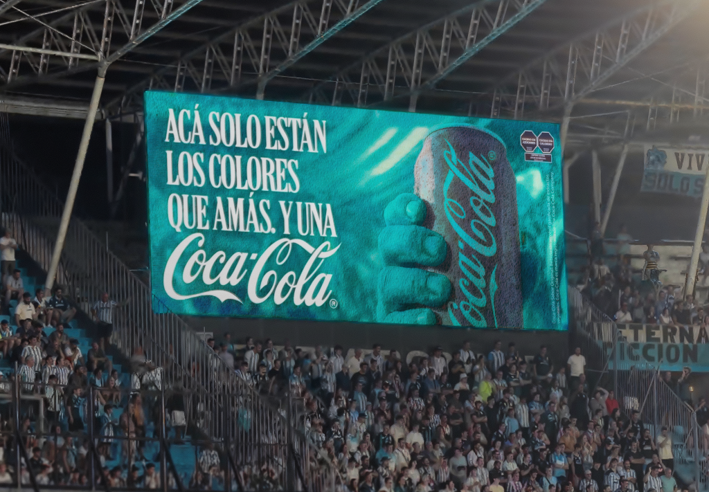 Coca Cola Uses Optical Illusions At Football Stadiums For "You Must Love Coke" Campaign image