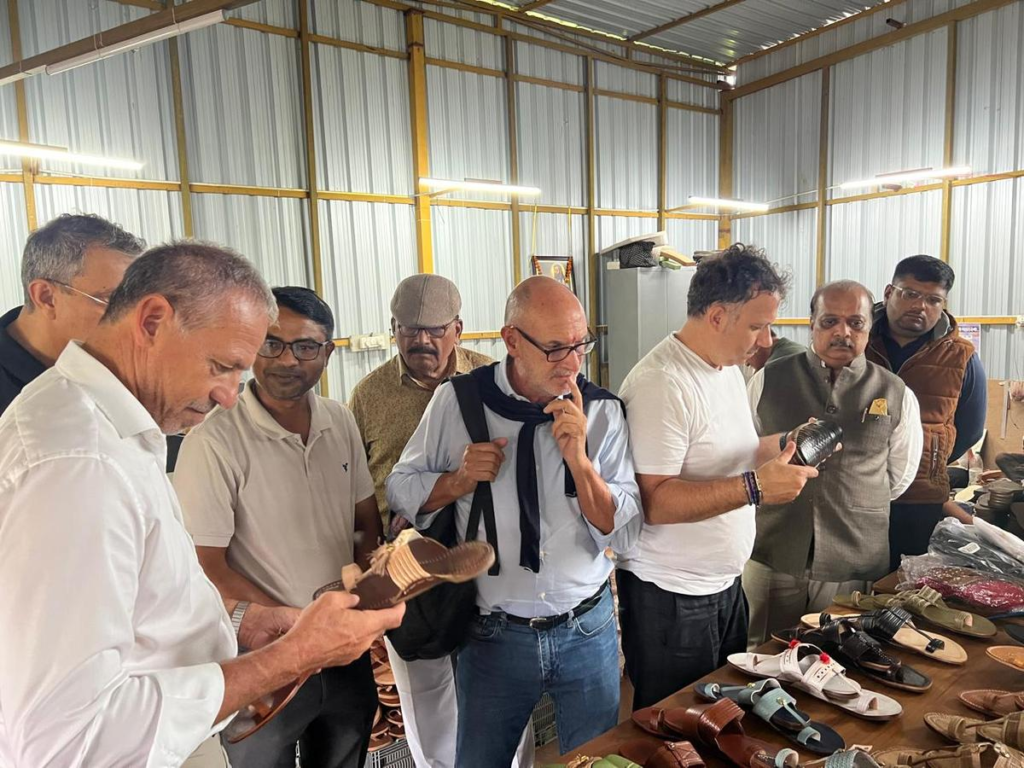 Prada team visits India and decides to manufacture them in Kolhapur, India