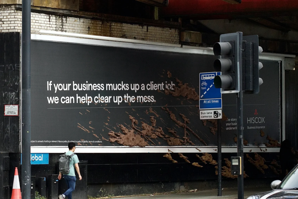 Hiscox Has Been Deliberately Vandalising Its Own Advertising