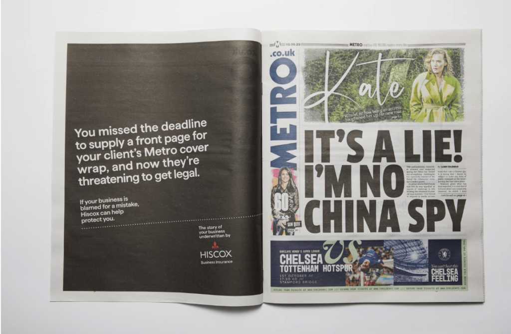 Hiscox Has Been Deliberately Vandalising Its Own Advertising 