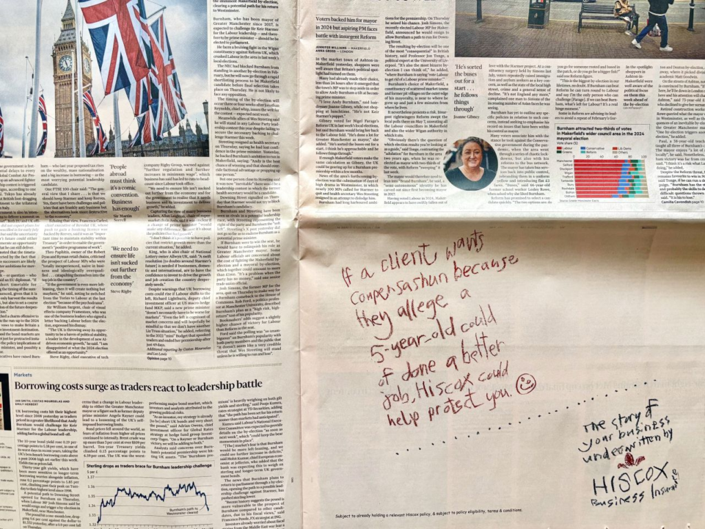 Hiscox Has Been Deliberately Vandalising Its Own Advertising