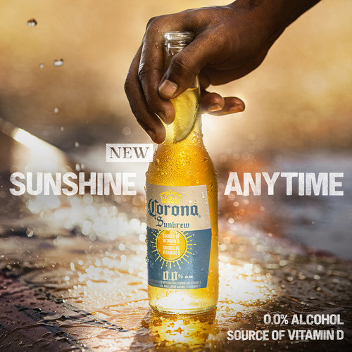corona beer with 0% alcohol and source of vitamin D