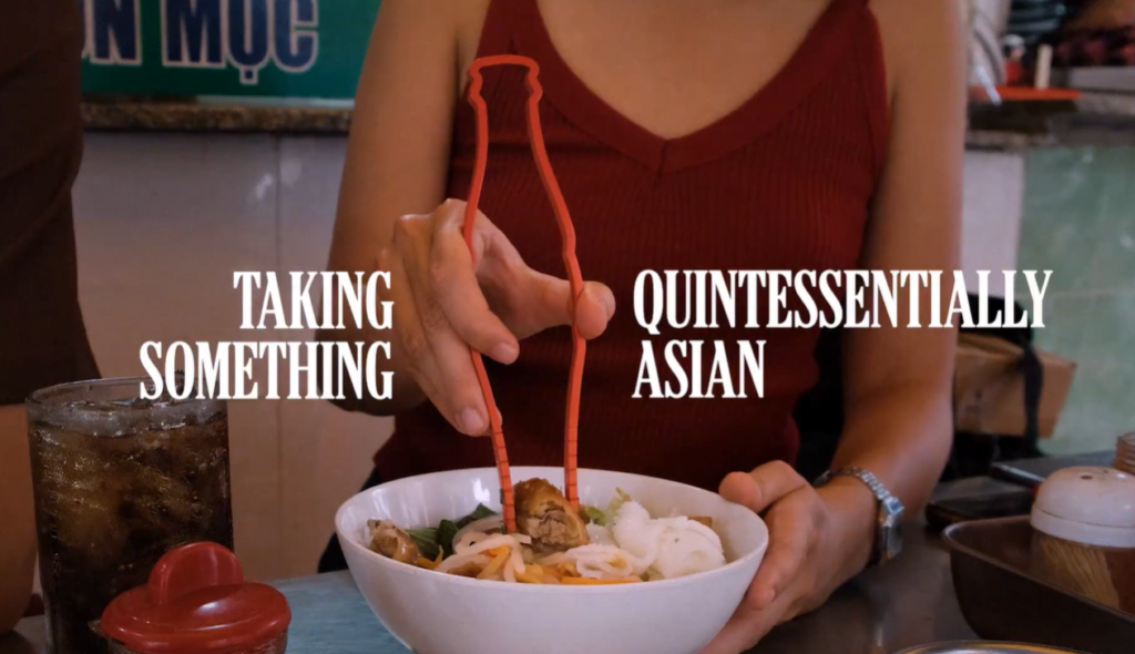 Coca-Cola Reshaped the Chopstick Into a Contour Bottle to Get Onto the Asian Dining Table