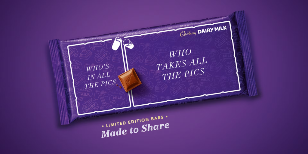 Dairy milk made to share Limited edition bar