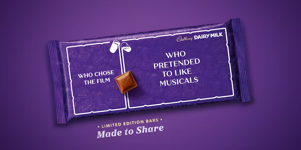 Dairy milk made to share Limited edition bar