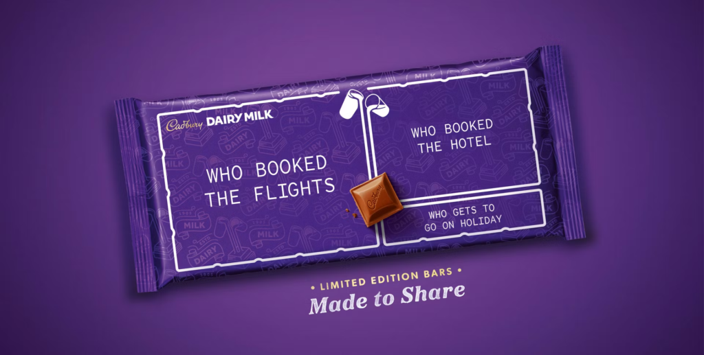 Dairy milk made to share Limited edition bar