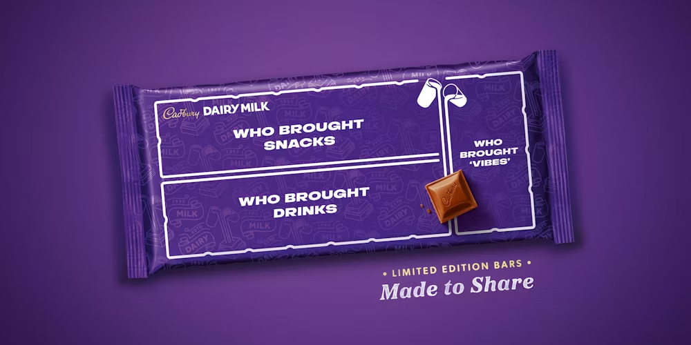 Dairy milk made to share Limited edition bar
