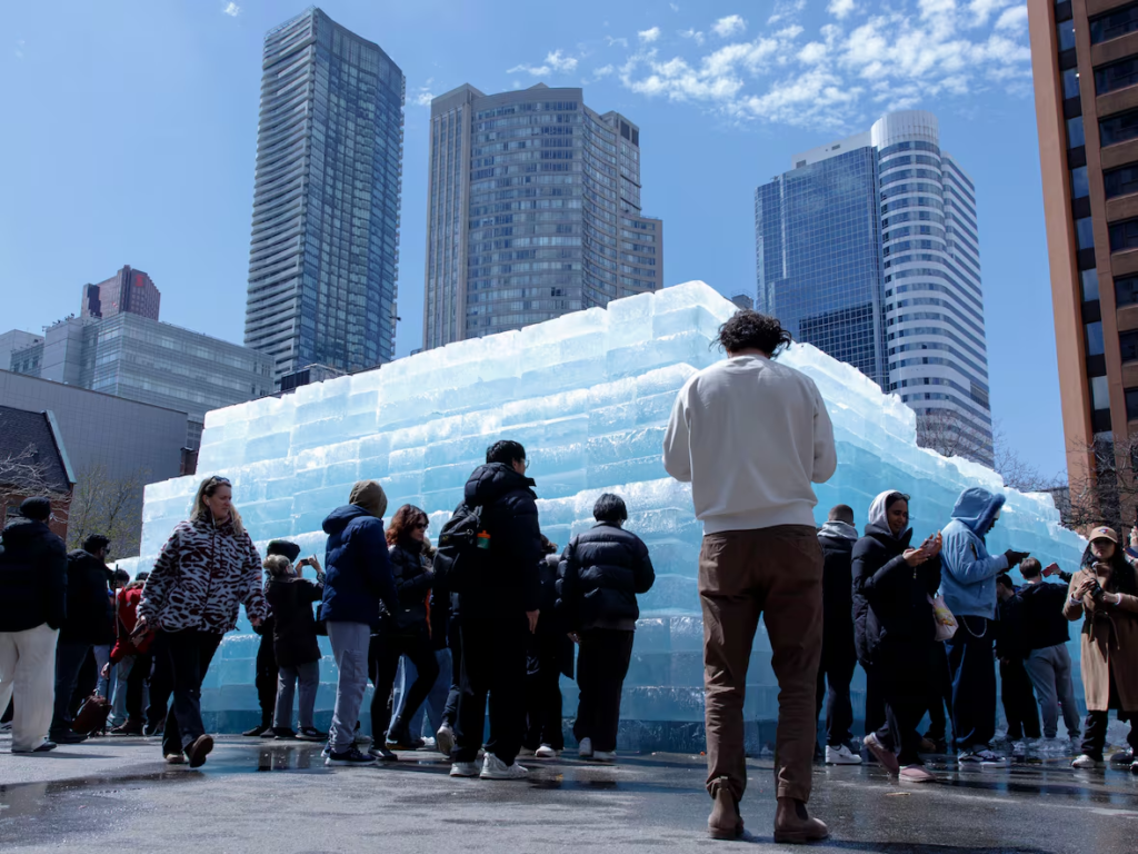 Drake Ice man sing campaign, build the ice sculpture in toronto