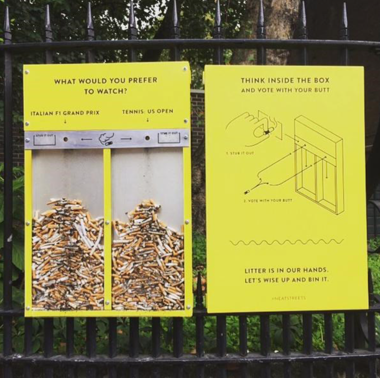 Hubbub Turned Cigarette Butts Into Votes. London's Streets Got 26% Cleaner. Hubbub Turned Cigarette Butts Into Votes. London's Streets Got 26% Cleaner.