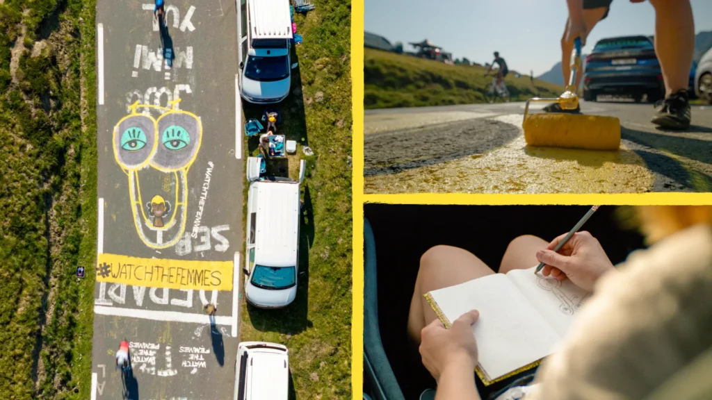 Škoda Turned the Tour de France's Penis Graffiti Problem Into a Visibility Campaign for Women's Cycling