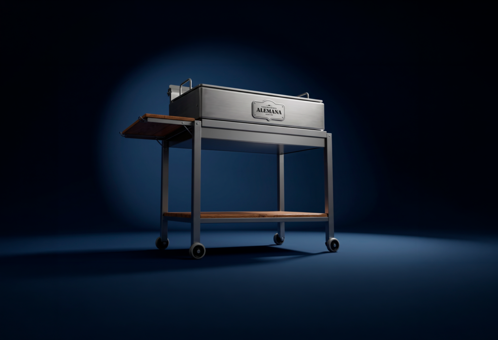 A Grill Whose Grate Is a Football Pitch for the World Cup Built by Salchicheria Alemana Salchicheria Alemana Built a Grill Whose Grate Is a Football Pitch for the World Cup
