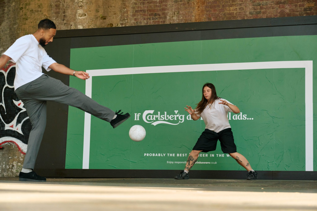 Carlsberg Glued Football Goals to Walls Across London and Manchester. The Posters Are Fully Playable.