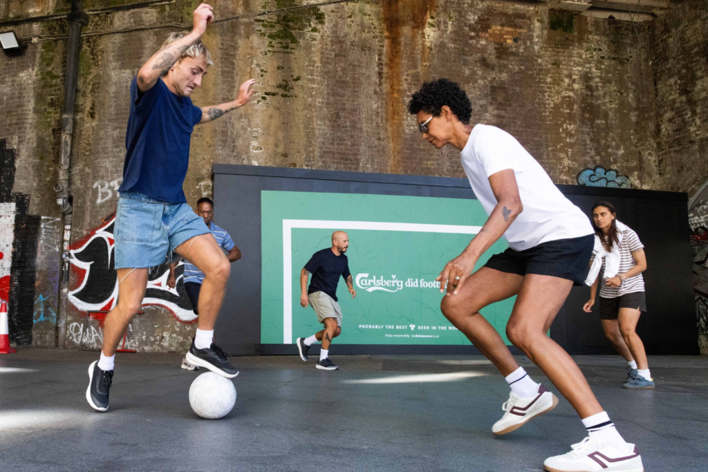 Carlsberg Glued Football Goals to Walls Across London and Manchester. The Posters Are Fully Playable.