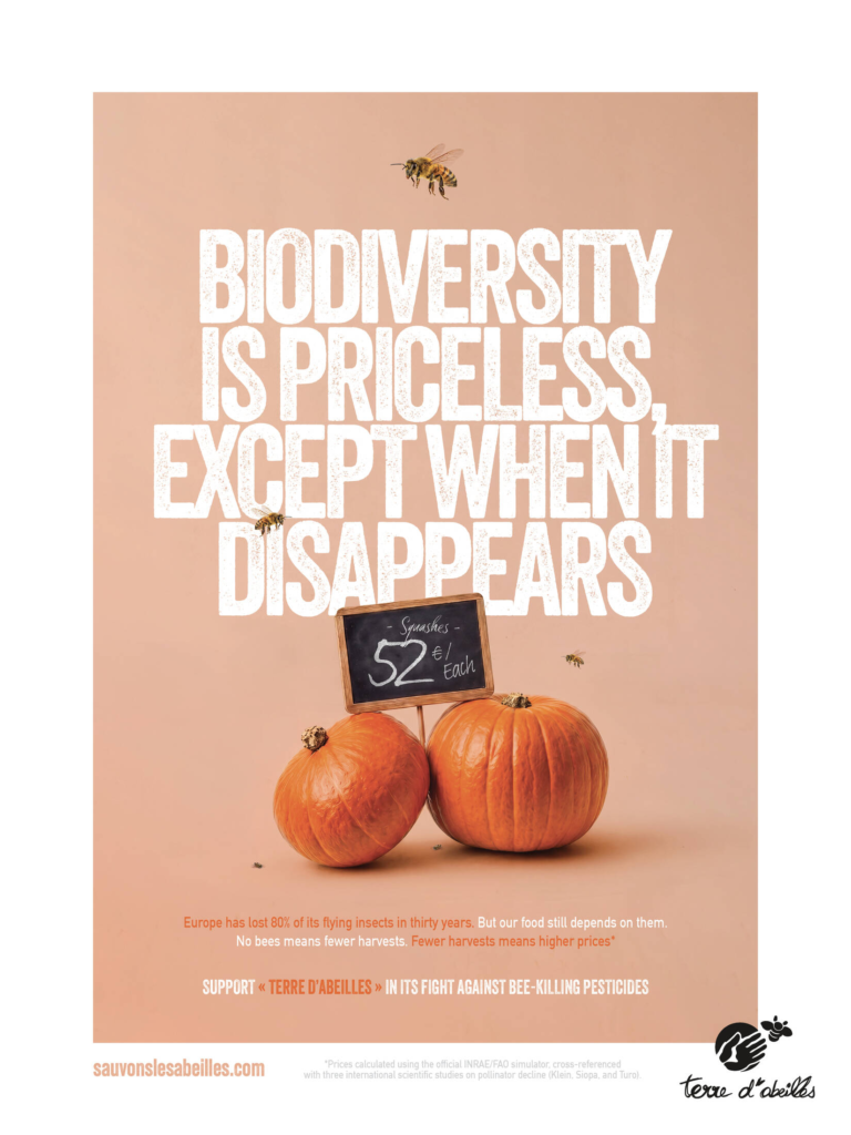 French Bee Conservation NGO Showed What Food Costs Without Bees, 15X A French Market Raised Its Prices by 15x for One Day. The Bill Was the Campaign.