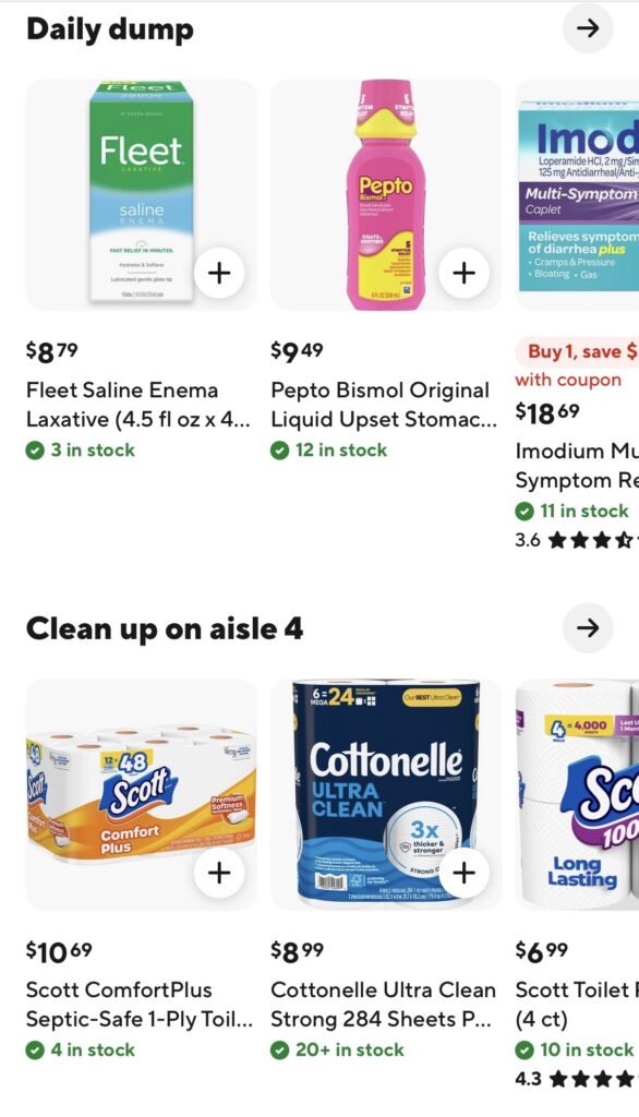 Starting August 3, customers can search "CringeMart" directly in the DoorDash app and shop from a series of curated categories, each one named with the same directness as the campaign itself.