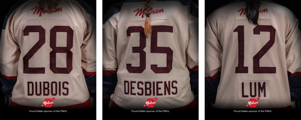 Molson Hid Its Own Logo on a Hockey Jersey So a Woman's Name Can Be Seen image