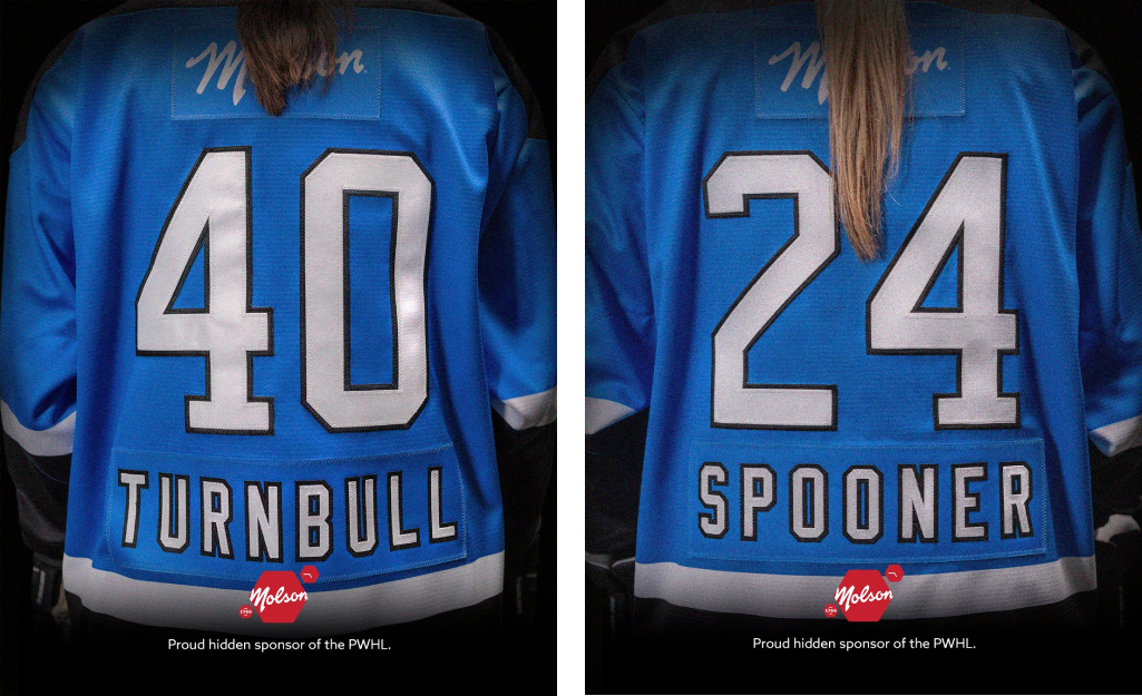 Molson Hid Its Own Logo on a Hockey Jersey So a Woman's Name Can Be Seen image