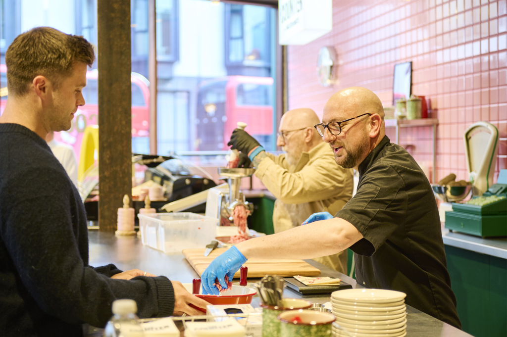 cDonald's Took Over a Shoreditch Butcher to Prove Its Beef Patty Has Three Ingredients. Visitors Pressed Their Own.