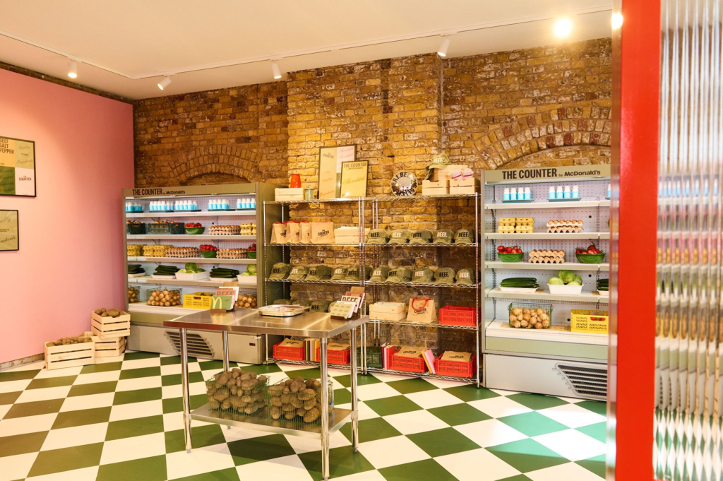 cDonald's Took Over a Shoreditch Butcher to Prove Its Beef Patty Has Three Ingredients. Visitors Pressed Their Own.