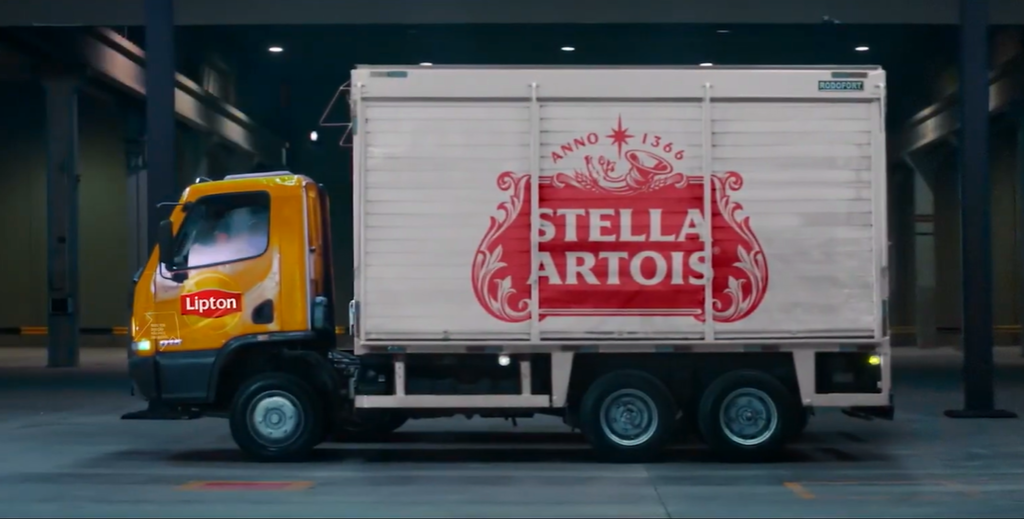Ambev's Beer Trucks Carry Alcohol in the Back. The Driver's Cabin Advertises What They Can Actually Drink.