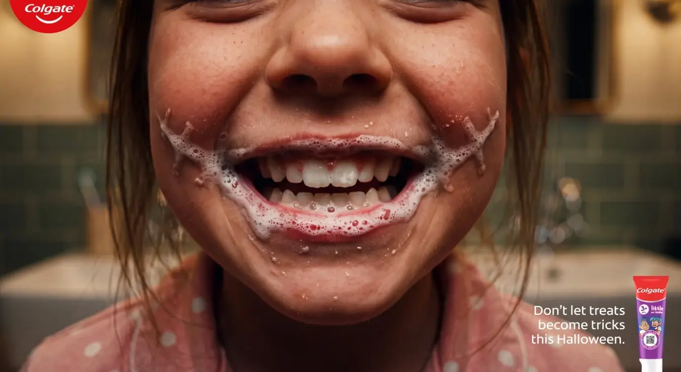 Colgate turns toothpaste foam into vampire fangs, warning “Don’t Let Treats Become Tricks” awb new website banner (1382 x 756 px) 2026 10 31t224143.677