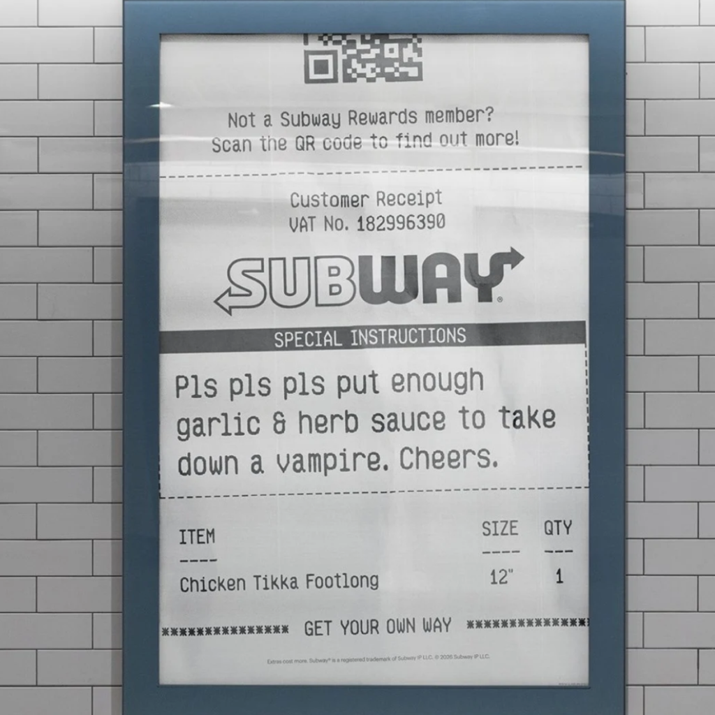 Subway turned customers' weird instructions into a campaign