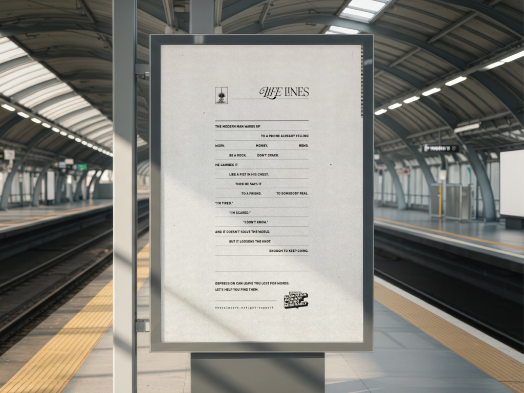 CALM Built a Poetry Anthology Where Every Poem Is 14 Lines Long. Each Line Represents a Man Who Dies by Suicide Every Day in the UK.