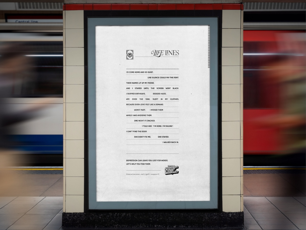 CALM Built a Poetry Anthology Where Every Poem Is 14 Lines Long. Each Line Represents a Man Who Dies by Suicide Every Day in the UK.