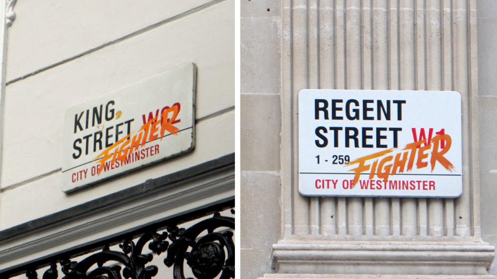 Paramount found half the Street Fighter title already on London’s street signs. It added the rest.