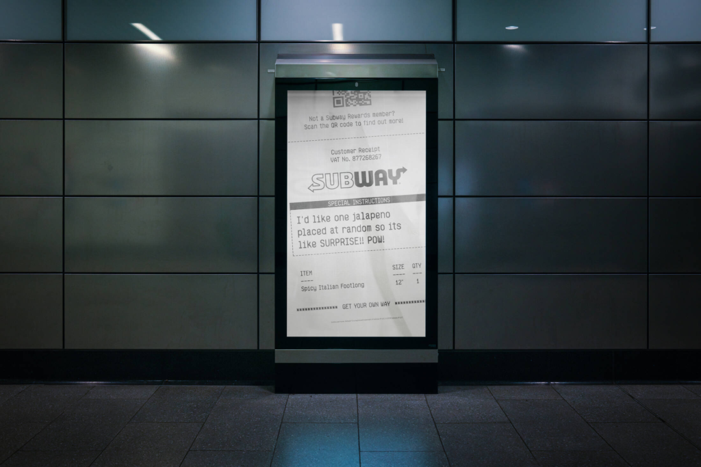 Subway turned customers' weird instructions into a campaign