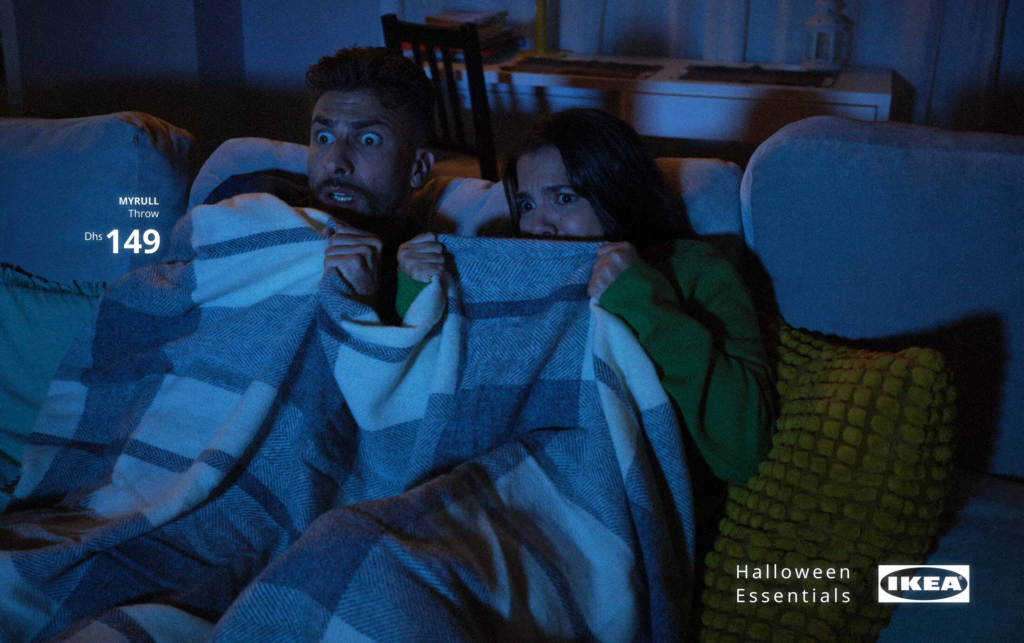 IKEA cushions & throws became Halloween essentials for Scary Movie Nights