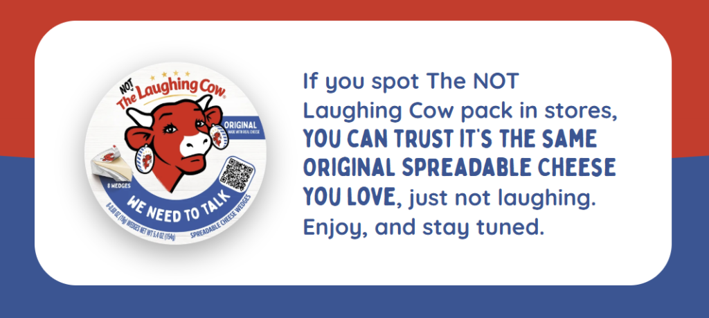 The Laughing Cow Stopped Laughing for the First Time in 100 Years. Then It Appeared on Jimmy Kimmel Live and Explained Why.