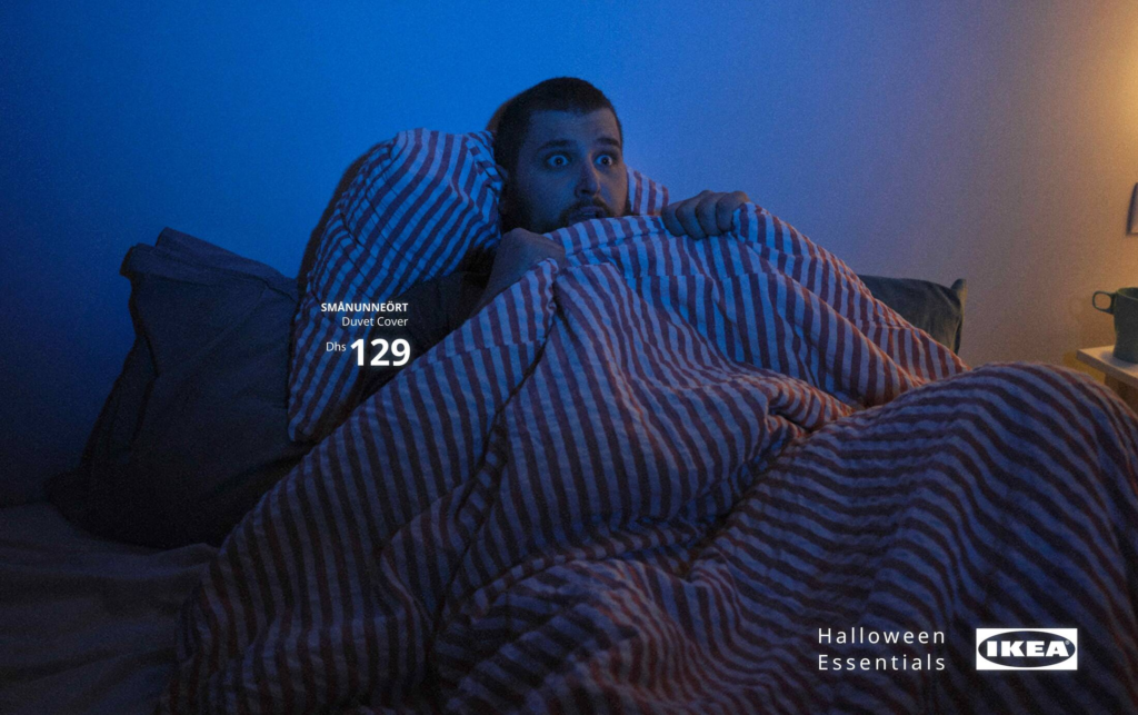 IKEA cushions & throws became Halloween essentials for Scary Movie Nights