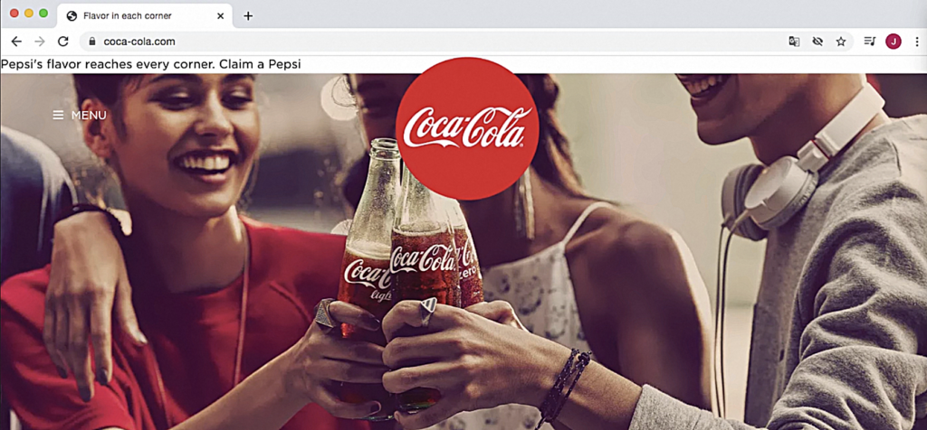 pepsi on coca cola site enhanced